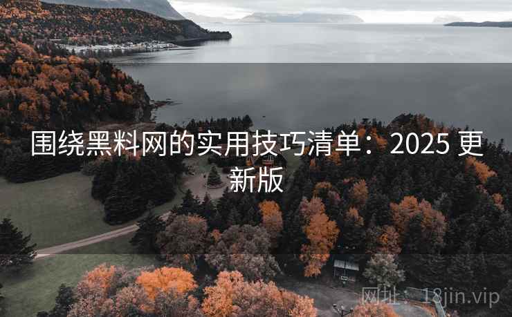 围绕黑料网的实用技巧清单：2025 更新版